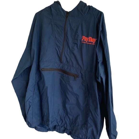 Vintage Payday Candy Bar Jacket Advertsing Popover Pullover Coat Peanut Caramel - Picture 2 of 6